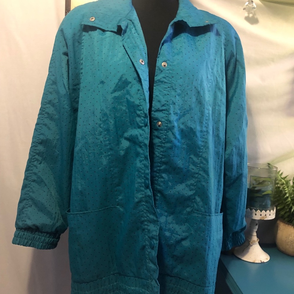Vintage Kristen Blake Turquoise windbreaker 💙